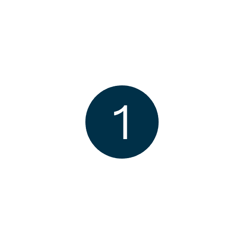 The number "1" inside a blue circle.